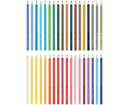 Карандаши цветные Faber-Castell "Grip", 36цв., трехгран., заточен., картон., европодвес 112442