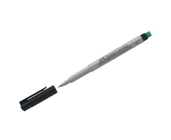 Маркер неперм. для глянц. пов. Faber-Castell "Multimark non permanent" S, черный, игольч., 0,4мм, с ластиком 152499