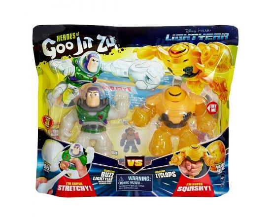 Гуджитсу Игр набор Базз Лайтер VS Циклоп тянущиеся фигурки.TM GooJitZu 39849 39849