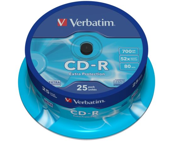 Матрица CD-R 700Mb Verbatim 52X Cake Box (25) AZO WIDE PRINTABLE (43439) 43439