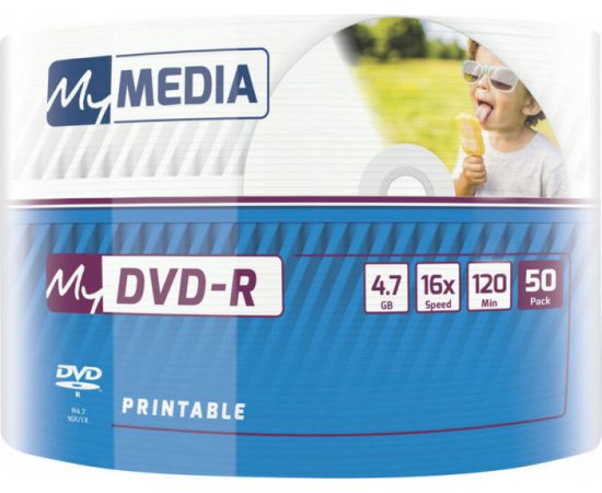 Матрица DVD-R 4.7Gb MyMedia 16X Wrap (50) Printable (69202) 69202