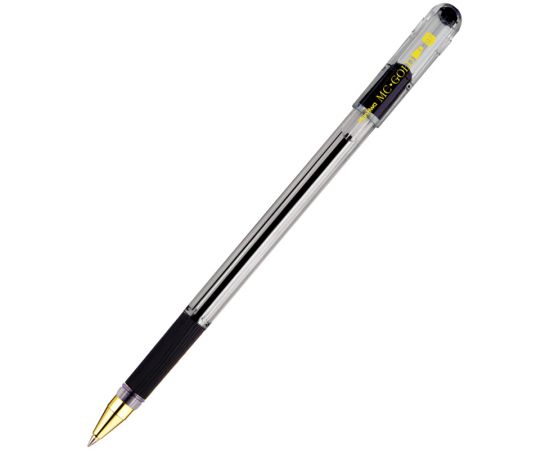 Ручка шариковая MunHwa "MC Gold" черная, 0,7мм, грип, штрих-код BMC07-01