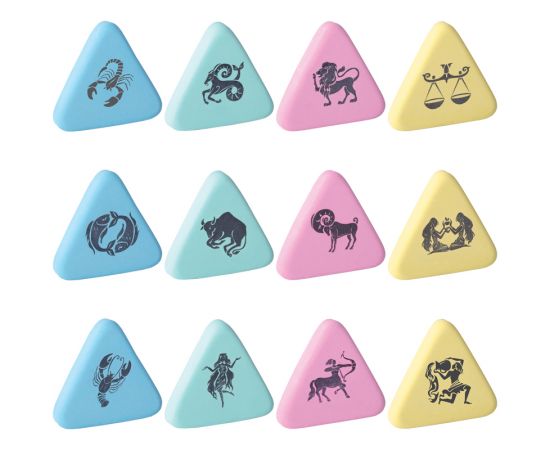 Ластик Berlingo "Horoscope", треугольный, натуральный каучук, 35,7*35,7*9мм Blc_00260