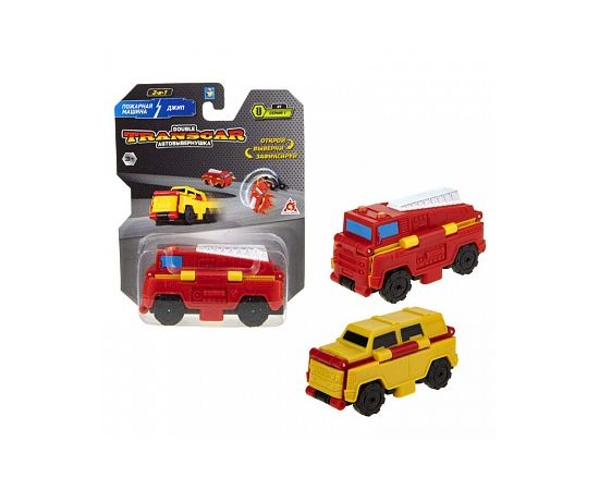 Transcar 2в1: Пожарная машина – Джип, 8 см, блистер Т18277 Т18277