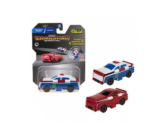 Transcar 2в1: Патрульная машина – Спорткар, 8 см, блистер Т18287 Т18287