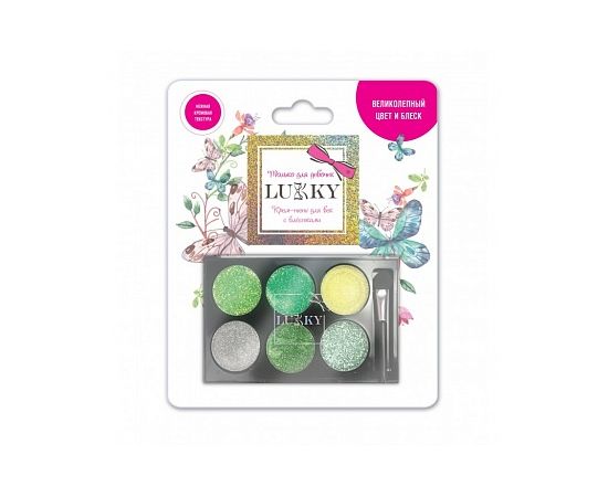 Lukky крем-тени для век с блёстками, 6 цветов Т18931 Т18931