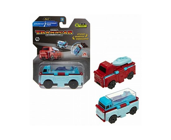 Transcar Double: Дельфино-кар – Автовоз с лодкой, 8 см, блистер Т21860 Т21860