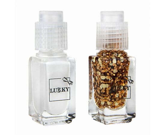 Lukky Just Duet двойные лаки для ногтей (перламутровый, золотой) Т21922 Т21922