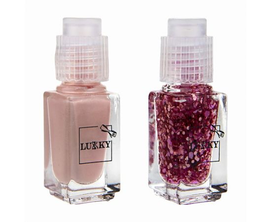 Lukky Just Duet двойные лаки для ногтей (клубника со сливками, клубничное желе) Т21923 Т21923