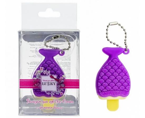 Lukky бальзам для губ Ice-cream Mermaid с нежным ароматом ванили Т21980 Т21980