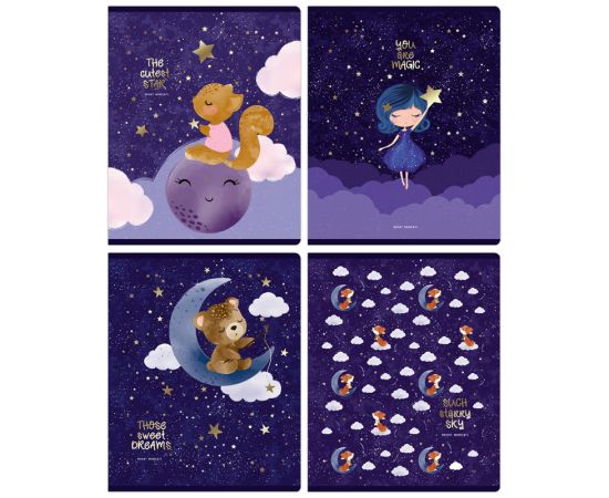 Тетрадь 48л., А5, клетка BG "Sweet dreams", тиснение фольгой Т5ск48_тф 11068