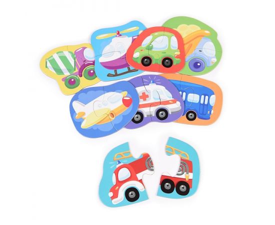 Пазлы контурные Половинки "Транспорт" Baby Toys 04122 04122