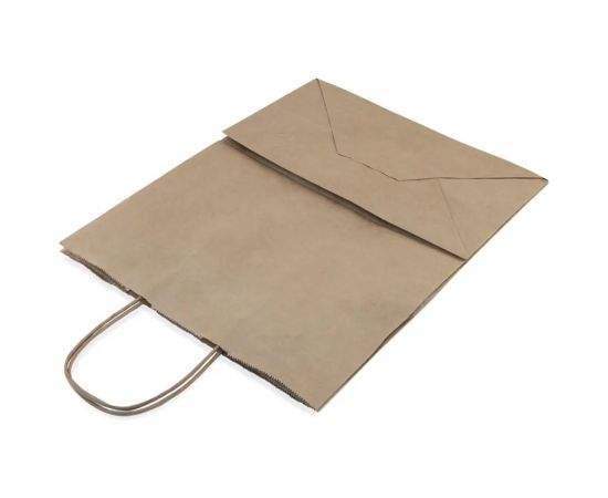 Пакет бумажный "Крафт" с кручеными ручками, 26*15*35см, 70г/м2 108-037