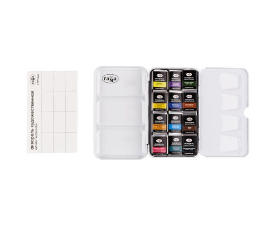 Акварель художественная Гамма "Старый Мастер", 12цв*2,6мл, кюветы, метал. коробка 200622_0112