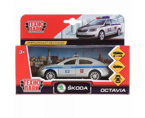 Металлическая модель "Skoda Octavia Полиция" (Технопарк) 259362