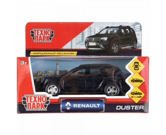 Машина металл RENAULT DUSTER длина 12 см, двери, багажн, черный 273044 273044