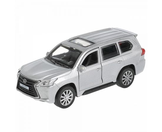 Машина металл LEXUS LX-570 длина 12 см, двери, баг, инерц, серебристый 280929 280929