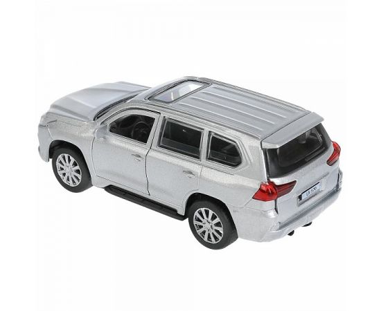 Машина металл LEXUS LX-570 длина 12 см, двери, баг, инерц, серебристый 280929 280929