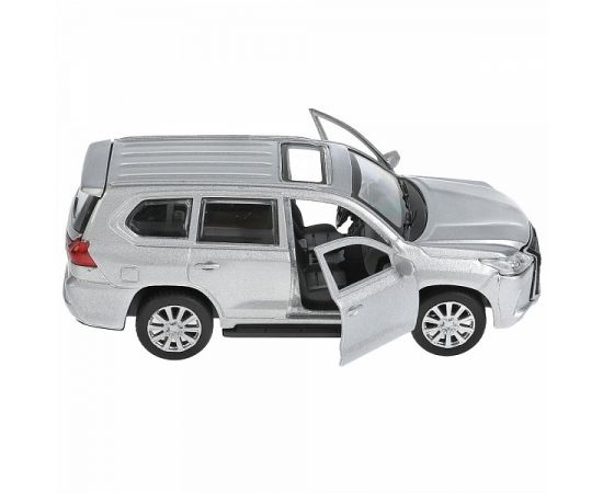 Машина металл LEXUS LX-570 длина 12 см, двери, баг, инерц, серебристый 280929 280929