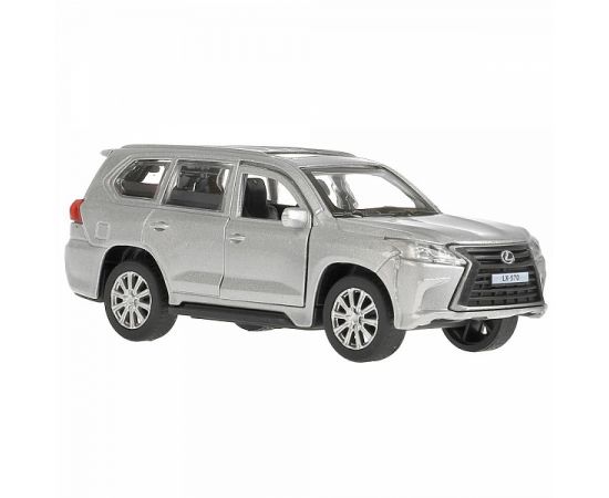 Машина металл LEXUS LX-570 длина 12 см, двери, баг, инерц, серебристый 280929 280929
