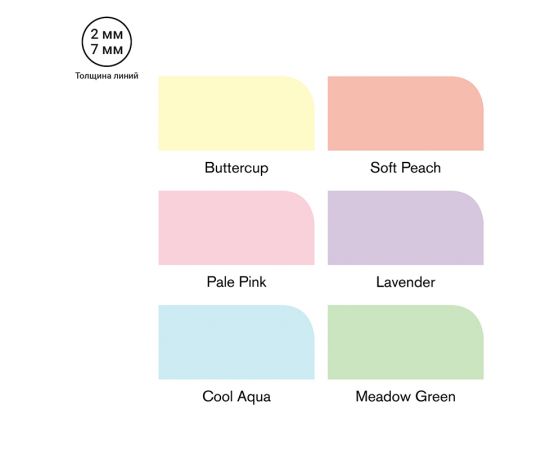 Набор художественных маркеров двухсторонних Winsor&Newton "Pro", пулевидный/скошенный, 2мм/7мм, 06цв., пастельные оттенки 290113