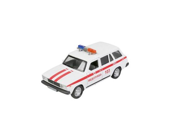 Машина металл свет-звук ВАЗ-2104 ЖИГУЛИ СКОРАЯ ПОМОЩЬ 12 см, двер, баг 300028 300028