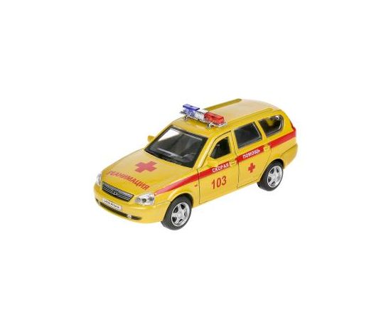 Машина металл свет-звук LADA PRIORA РЕАНИМАЦИЯ 12 см, двери, багаж 303046 303046