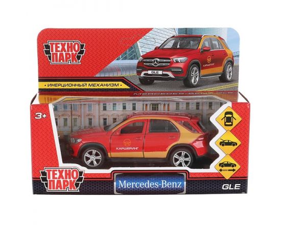 Машина металл MERCEDES-BENZ GLE КАРШЕРИНГ 12 см, двери, багаж, красный 313460 313460
