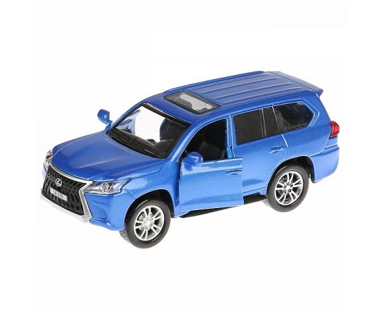 Машина металл LEXUS LX570 матовый дл 12 см, отк дв, баг, инер, синий, 313461 313461