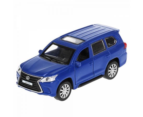 Машина металл LEXUS LX570 матовый дл 12 см, отк дв, баг, инер, синий, 313461 313461