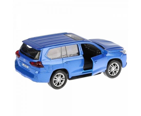 Машина металл LEXUS LX570 матовый дл 12 см, отк дв, баг, инер, синий, 313461 313461