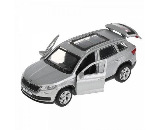 Машина металл SKODA KODIAQ МАТОВЫЙ 12 см, двери, багаж, инер, серый, кор 315125 315125