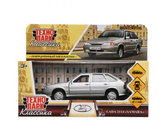 Машина металл LADA -2114 "SAMARA" ТАКСИ, 12 см, двери, баг, инерц 328309 328309