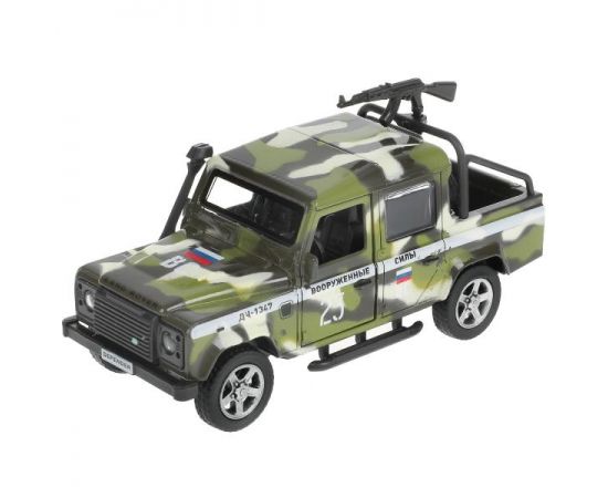 Машина металл LAND ROVER DEFENDER PICKUP КАМУФЛЯЖ 12 см, двери, багаж, кор 328314 328314