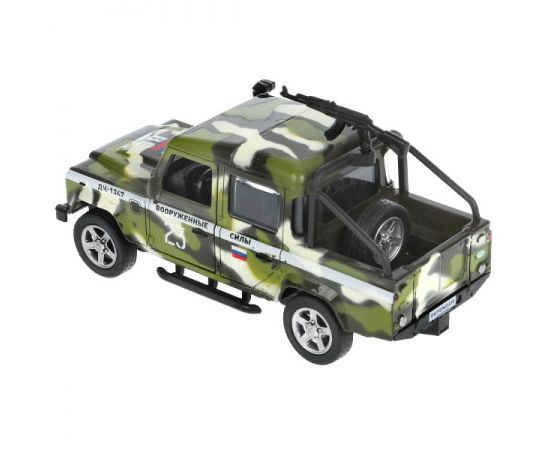 Машина металл LAND ROVER DEFENDER PICKUP КАМУФЛЯЖ 12 см, двери, багаж, кор 328314 328314