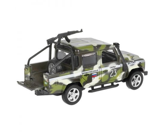 Машина металл LAND ROVER DEFENDER PICKUP КАМУФЛЯЖ 12 см, двери, багаж, кор 328314 328314