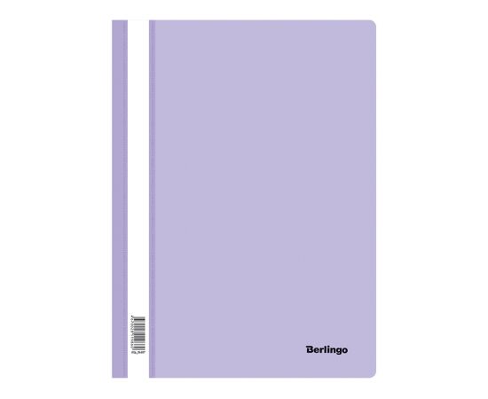Папка-скоросшиватель пластик. Berlingo, А4, 180мкм, лаванда с прозр. верхом ASp_04607