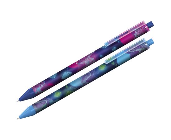 Ручка шариковая автоматическая Berlingo "Retro Future" синяя, 0,7мм, рисунок на корпусе, ассорти CBm_70S08