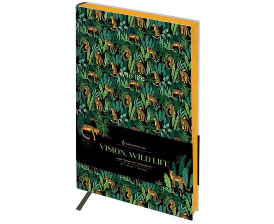 Ежедневник недатированный, А5, 136л., кожзам, Greenwich Line "Vision. Wild life", тон. блок, цветной срез ENA5_38798