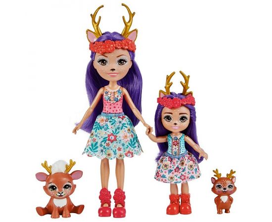 Набор игровой Enchantimals Сестрички с питомцами Данесса и Данетта Оленни  HCF80 HCF80