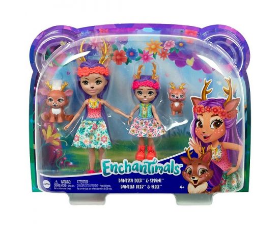 Набор игровой Enchantimals Сестрички с питомцами Данесса и Данетта Оленни  HCF80 HCF80