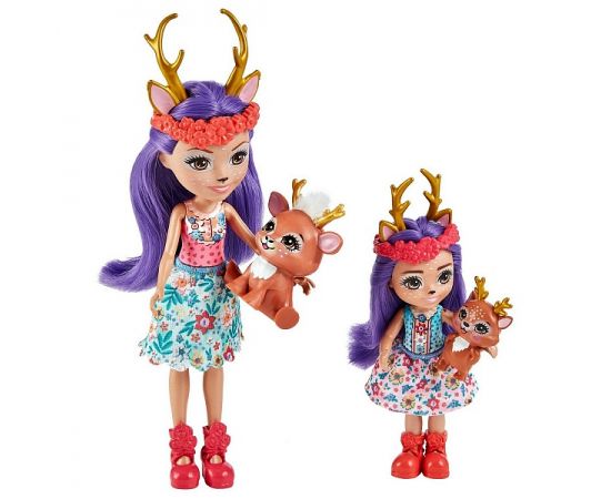 Набор игровой Enchantimals Сестрички с питомцами Данесса и Данетта Оленни  HCF80 HCF80