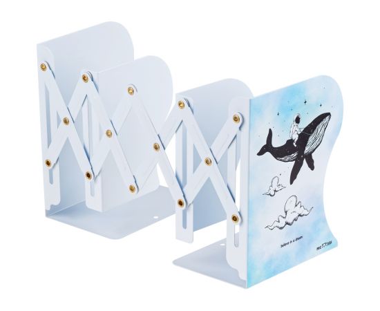 Подставка для книг MESHU "Space Whale", 3 отделения, раздвижная MS_45153