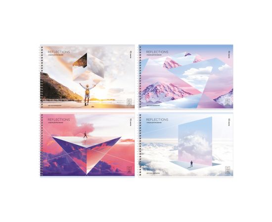 Альбом для рисования 32л., А4, на гребне BG "Reflections" АР4гр32 10885