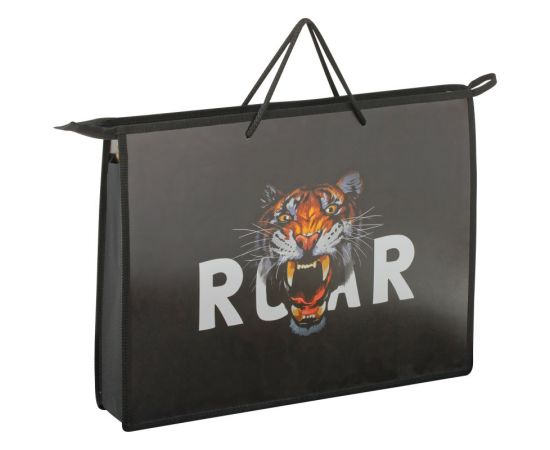 Папка для чертежей и рисунков А3 ArtSpace "Tiger", пластик, 70мм, на молнии ПР-3-20_46800