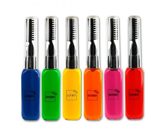 Тушь для волос Lucky. Неоновые цвета: оранжевый Т11930