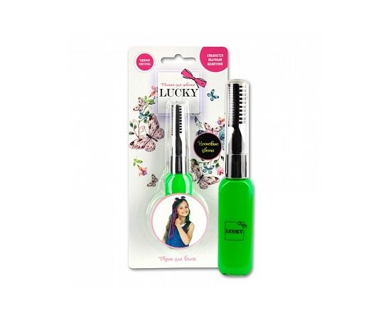 Тушь для волос Lucky. Неоновые цвета: зелёный Т11933