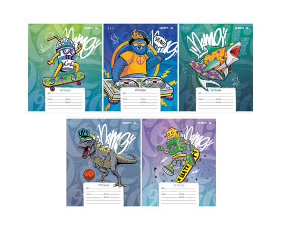 Тетрадь 24л., клетка ArtSpace "Рисунки. Graffiti", эконом Т24кС_43278