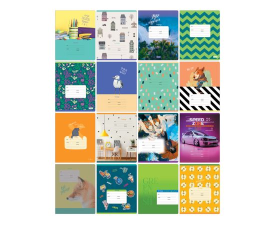 Тетрадь 12л., клетка BG "Super Mix-16" Т5ск12 11682