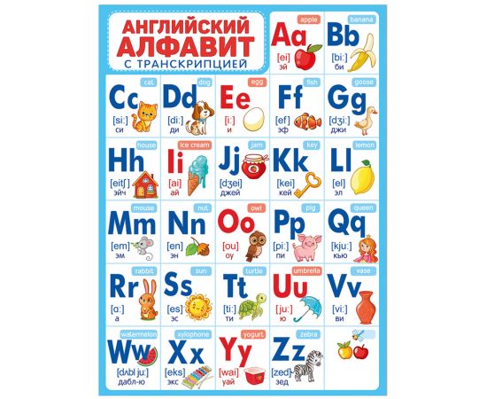 Плакат настенный Империя поздравлений "Английский алфавит", 440*600мм 02.845.00